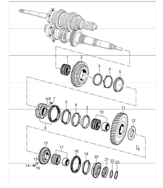 gears and shafts 986 Boxster S G86.20 2000-04