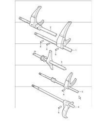 gear shift rod shift fork 986 Boxster S G86.20 2000-04