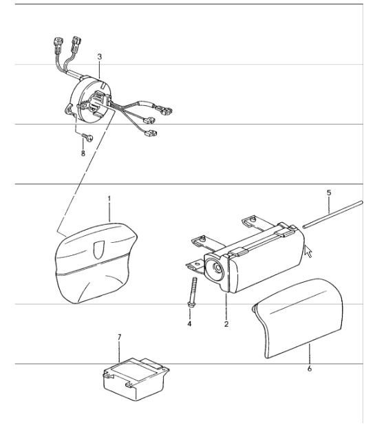 Diagram 403-06 Porsche 957 Cayenne Turbo / Turbo S 4.8L 2007-10 Front Axle, Steering 
