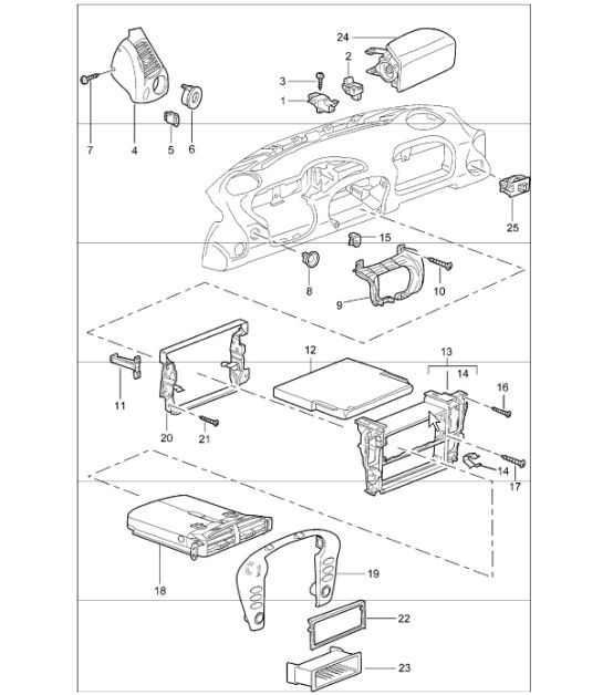 Diagram 809-02 Porsche Boxster 986/987/981（1997 年 - 2016 年）  车身