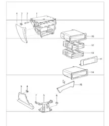centre console front 986 Boxster 1997-04
