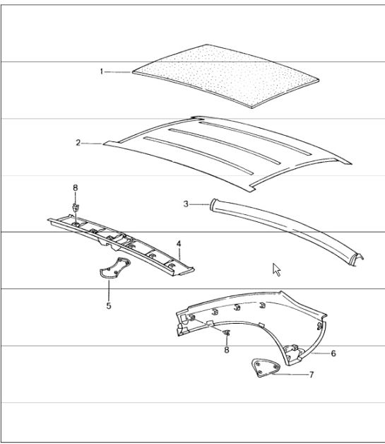 hardtop interior equipment 986 Boxster 1997-04