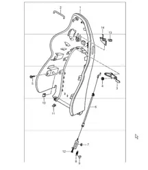 backrest shell, sports seat 1998 for  986 Boxster 1997-04