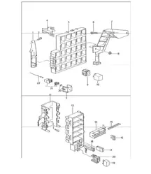 central electrical system dashboard 986 Boxster 1997-04