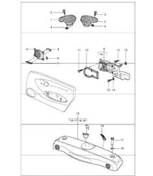 loudspeaker 986 Boxster M680 2002 ONWARDS