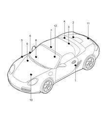Signs/notices 987.2 Boxster / Boxster S 2009-12