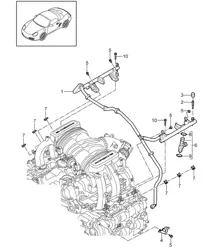 Kraftstoffsammelrohr (Modell: A120) 987.2 Boxster 2.9L 2009-12