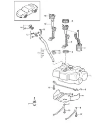 Depósito de combustible 987.2 Boxster / Boxster S 2009-12