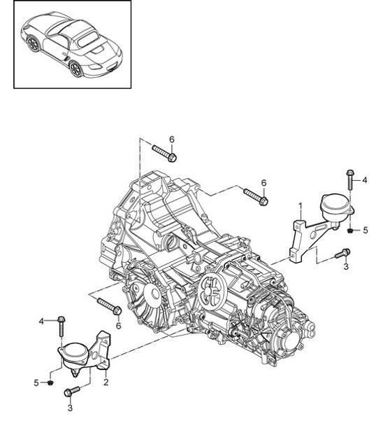 Diagram 306-000 Porsche 970.1 Panamera 4S V8 4.8L 2009-13 Transmission