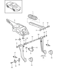 Pedale 987.2 Boxster / Boxster S 2009-12