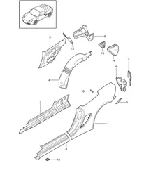Parte laterale 987.2 Boxster / Boxster S 2009-12