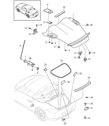 Rear Cover - PR:778 - 987.2 Boxster Spyder 2009-12