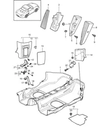 Equipaggiamento interno / Pavimentazione / Rivestimenti 987.2 Boxster / Boxsert S 2009-12
