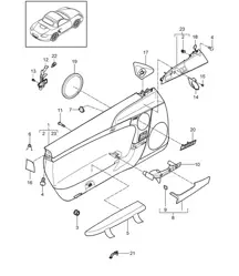 Türverkleidung / Zubehör 987.2 Boxster / Boxster S 2009-12