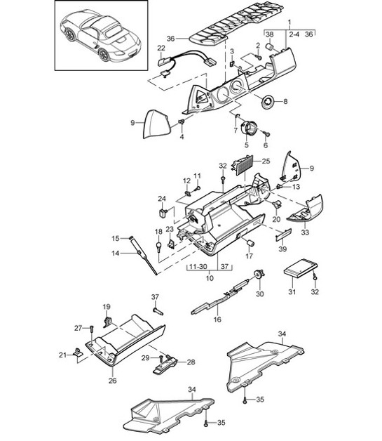 Diagram 809-003 Porsche 95B.2 Macan Petrol 2.0L 245Bhp 2019-21 