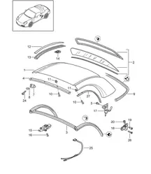 Hardtop / Accessories / Gaskets (PR:550) 987.2 Boxster / Boxster S 2009-12