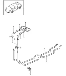 Sistema di riscaldamento / Linea di alimentazione / Linea di ritorno 987.2 Boxster / Boxster 2009-12