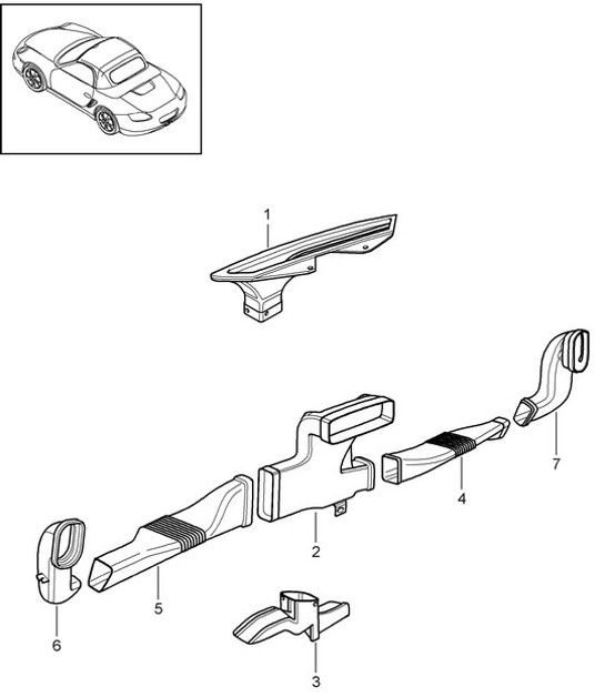 Diagram 813-001 Porsche Boxster 986/987/981（1997 年 - 2016 年）  车身