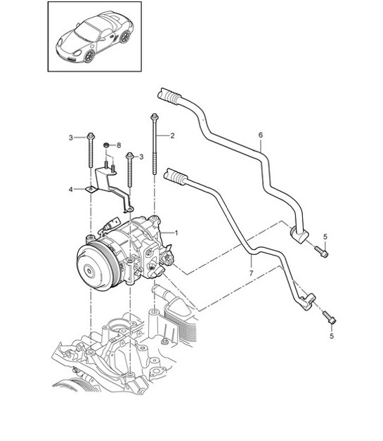 Diagram 813-015 Porsche 957 Cayenne 3.6L 2007-10 Body