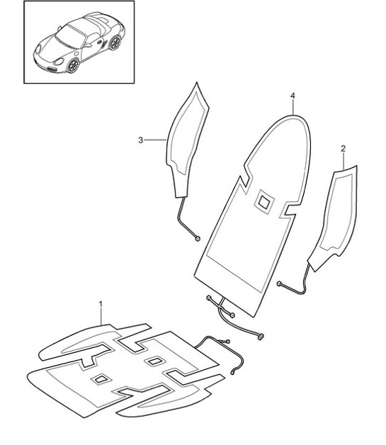 Diagram 817-018 Porsche Cayman S 3.4L 987C 2005-08 Body