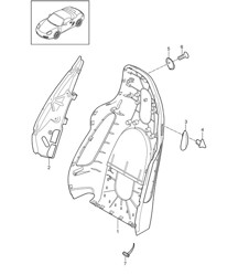 Guscio dello schienale/sedile sportivo 987.2 Boxster/Boxster S 2009-12