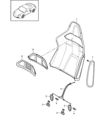 Guscio dello schienale / sedile avvolgente / Pieghevole / Accessori 987.2 Boxster / Boxster S 2009>>