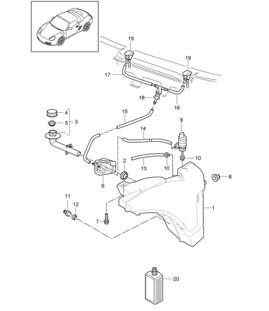 Diagram 904-010 Porsche Macan (95B) MK1 (2014-2018) Electrical equipment