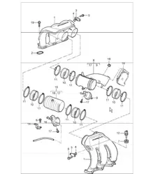 intake distributor 987 Boxster / Boxster S 2005-08