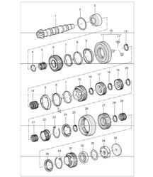 gears and shafts 987 Boxster G87.01  I481 (5th-speed manual transmission) 2005-08