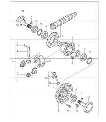 differential for 987 Boxster G87.01 5th-speed manual transmission (I481) 2005-08