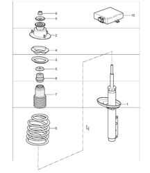 shock absorber coil spring 987 Boxster / Boxster S 2005-08