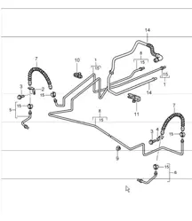 brake line, underbody, rear axle, vacuum line 987 Boxster / Boxster S 2005-08