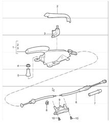 handbrake actuator 987 Boxster / Boxster S 2005-08