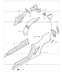 side section 987 Boxster / Boxster S 2005-08