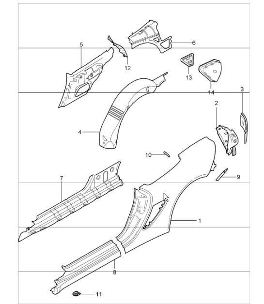 Diagram 801-50 Porsche 944 Turbo S 2.5L 8V 1988>> 