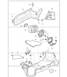 luggage compartment rear 987 Boxster / Boxster S 2005-08
