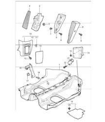 interior equipment, carpet and linings 987 Boxster / Boxster S 2005-08