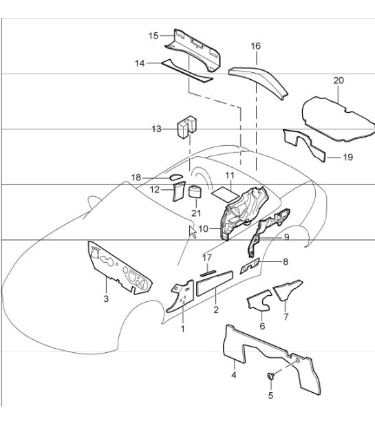 insonorisation carrosserie - 1 - pour 987 Boxster / Boxster S 2005-08