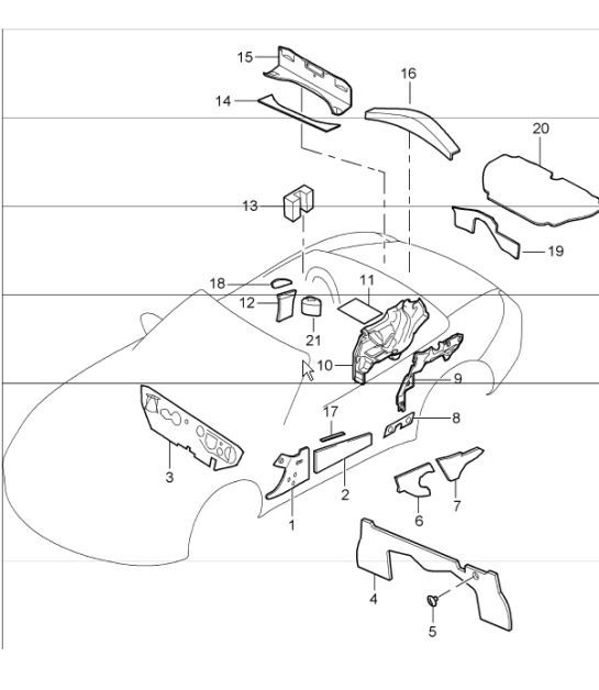 Diagram 807-15 Porsche Cayenne 92A (958) 2010-2017 Body