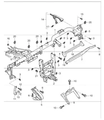 retaining frame dashboard 987 Boxster / Boxster S 2005-08