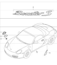 insignias stone guard film 987 Boxster / Boxster S 2005-08