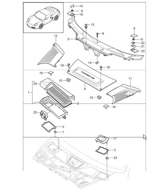 Diagram 813-20 Porsche 95B.3 Macan Petrol 2.0L 265Bhp 2022>> 