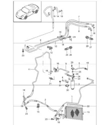 refrigerant circuit 987 Boxster / Boxster S 2005-08