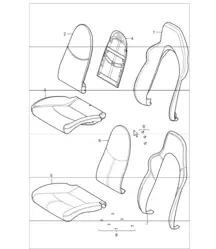foam part cover sports seat 987 Boxster / Boxster S 2005-08