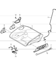 bucket seat, collapsible, seat adjuster, accessories 987 Boxster / Boxster S 2008 ONWARDS