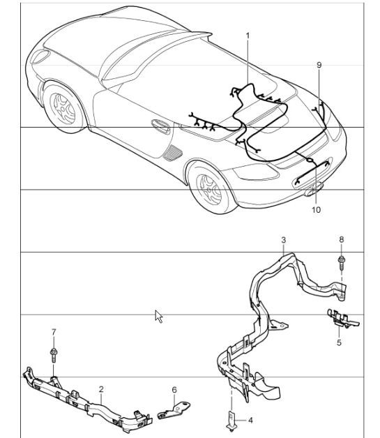 Diagram 902-20 Porsche 996 C4 3.6L 09/01-2005 Electrical equipment