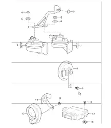 fanfare, horn, alarm system 987 Boxster / Boxster S
