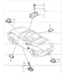 interior lights luggage compartment lamp engine compartment lamp glove compartment light footwell light