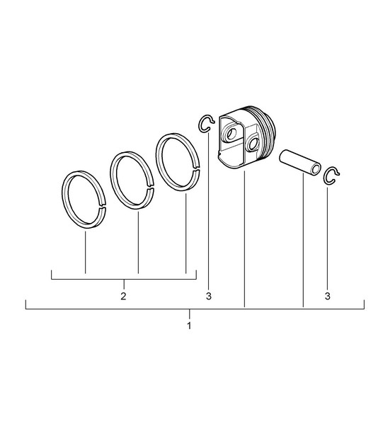 Piston - 9720, 9721, 9722 - 987C.1 Cayman 2,7L / 3,4L 2006-08
