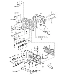 Culasse - 9720, 9721, 9722 - 987C.1 Cayman 2,7L / 3,4L 2006-08